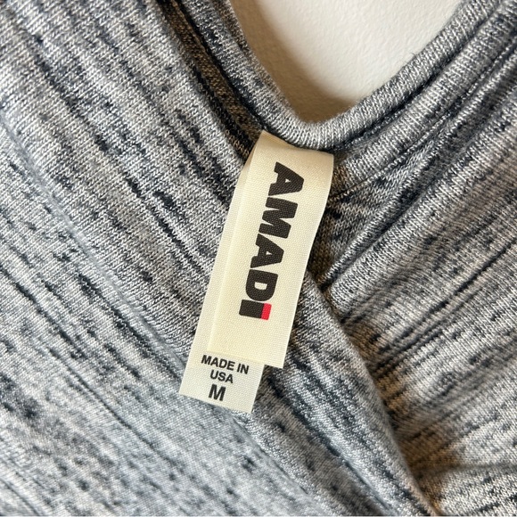 Anthropologie Amadi Lola Wrap Dress in Heathered Gray with 3/4 Length Sleeves M - Picture 6 of 6